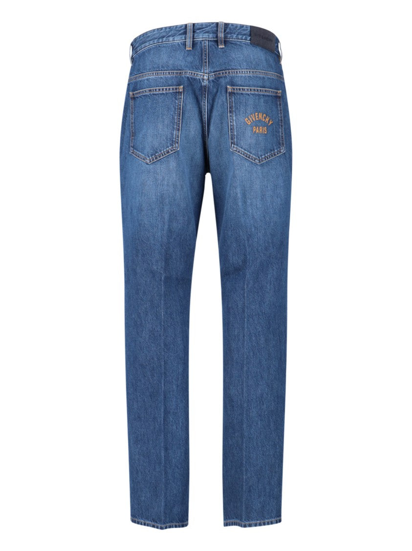 Givenchy Straight Logo Jeans – Blue