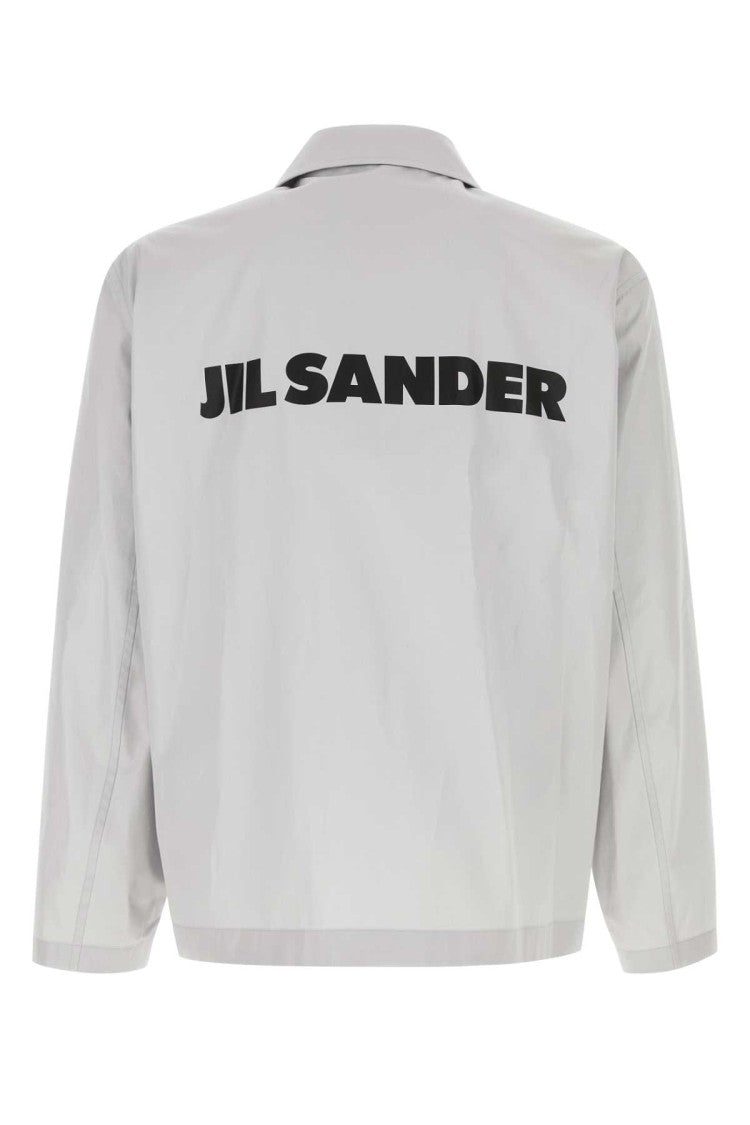 Jil Sander Light Grey Cotton Windbreaker