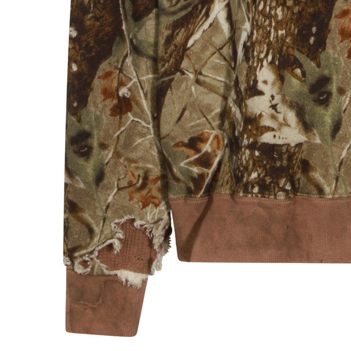 Saint Mxxxxxx Full-Zip Camouflage Sweater With Hood