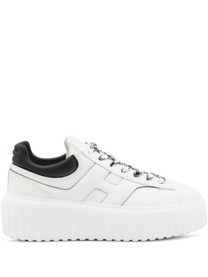 Hogan Sole Sneakers In White Leather