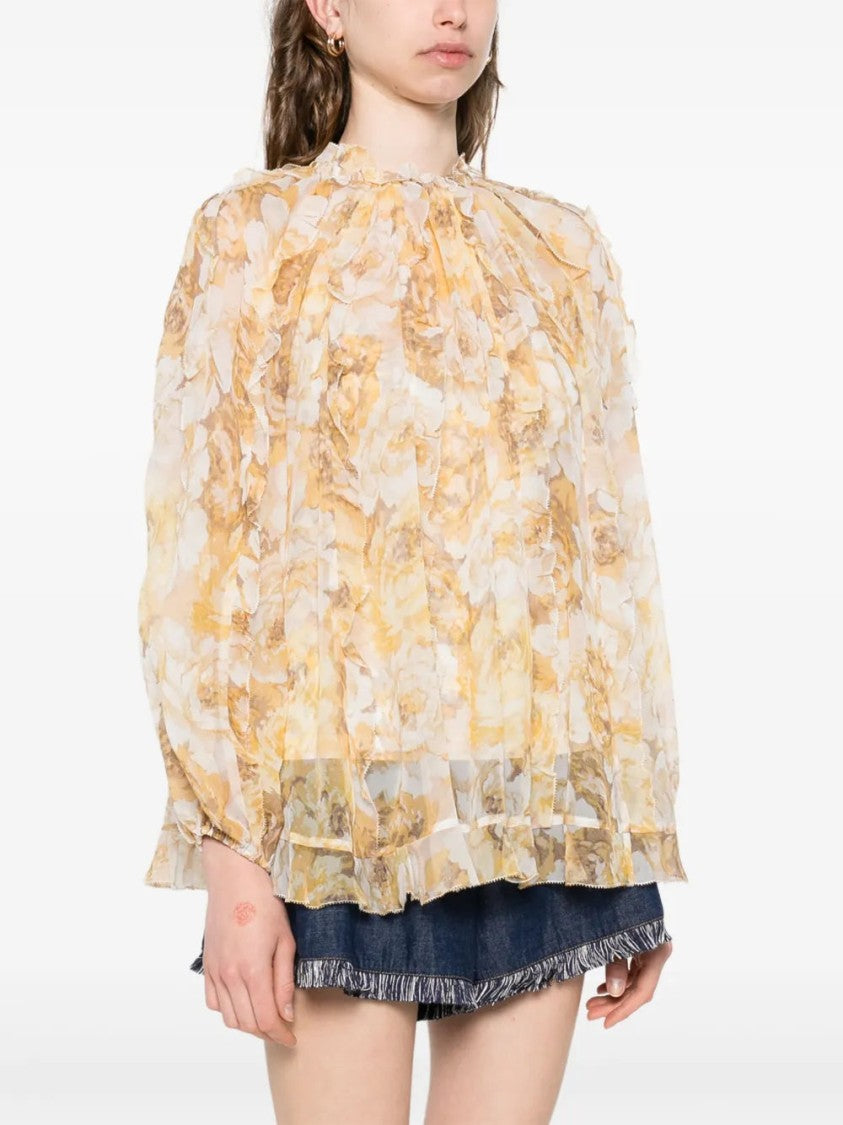 Zimmermann Frill-Detail Billow Blouse
