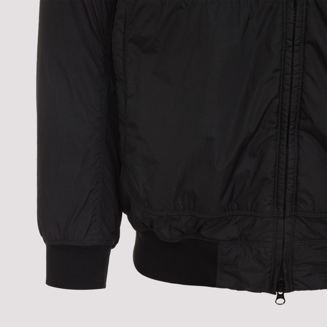 Stone Island Hooded Casual Jacket With Zip Closure