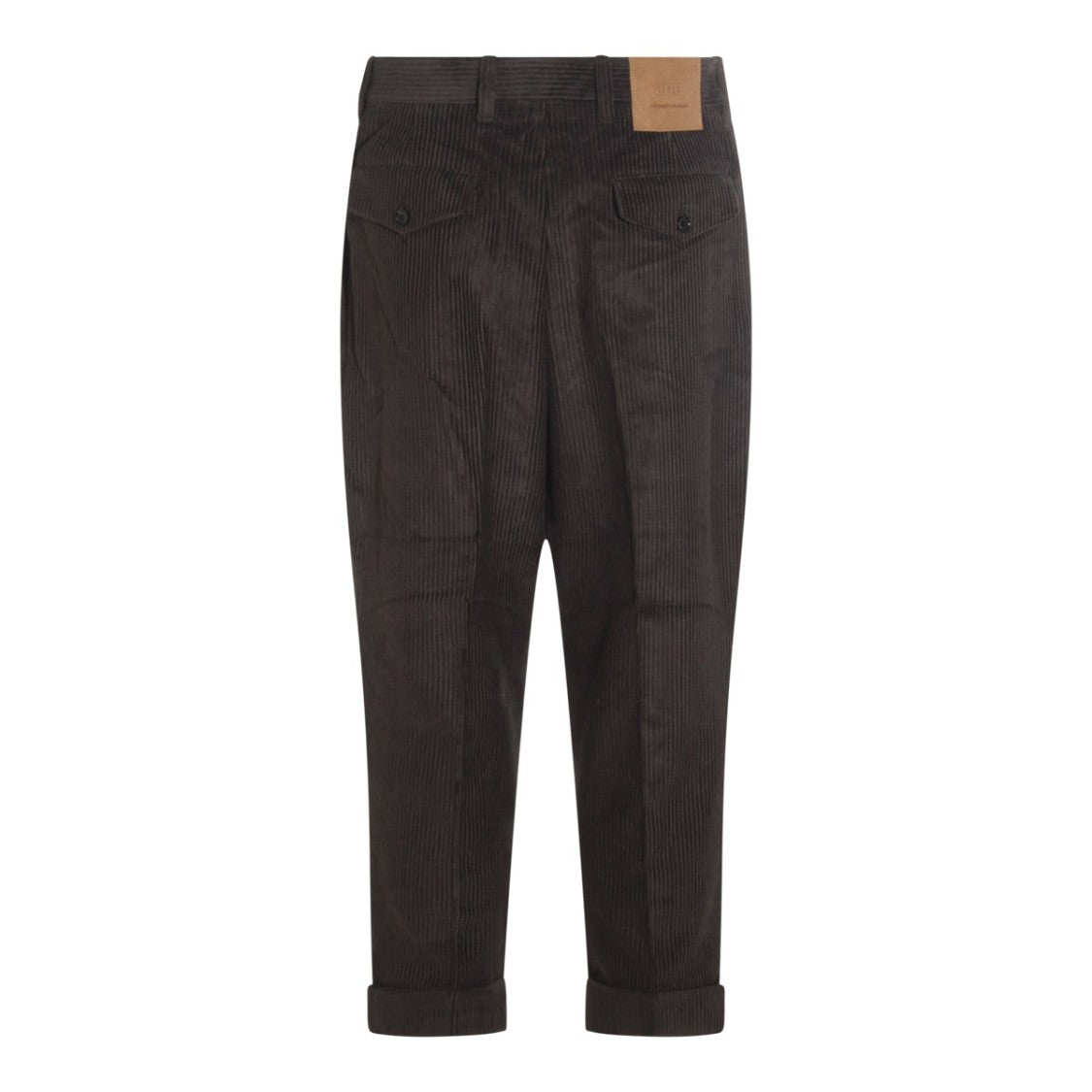 Ami Paris Straight-Leg Grey Trousers With Minimalist Design