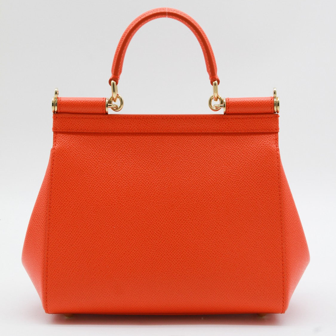 Dolce & Gabbana Trapezoidal Structured Handbag With Gold-Tone Hardware