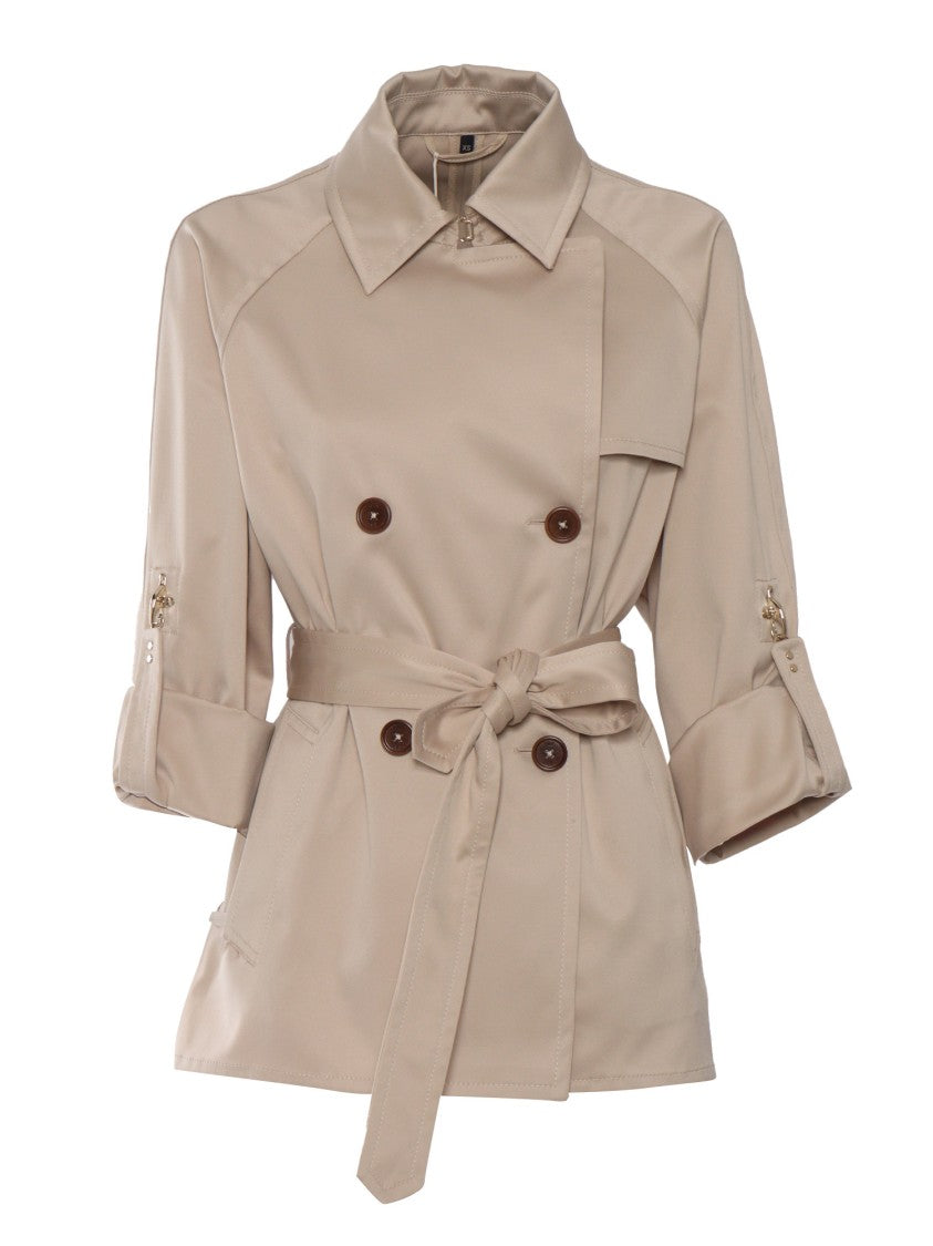 Fay Tailored Double-Breasted Trench Coat