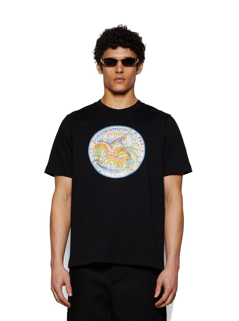 Casablanca The Four Elements Printed Tee Black