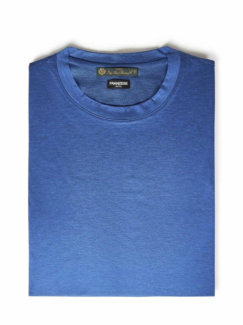 Franzese Collection Nuvola Light Blue Cotton Jersey T-Shirt
