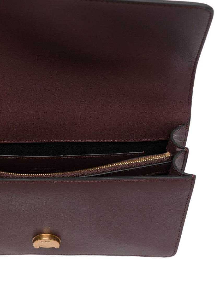 Pinko Structured Calfskin Shoulder Bag