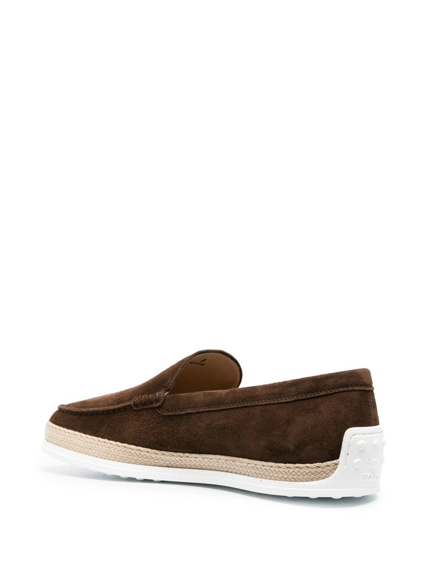 Tod's Almond Toe Suede Loafers