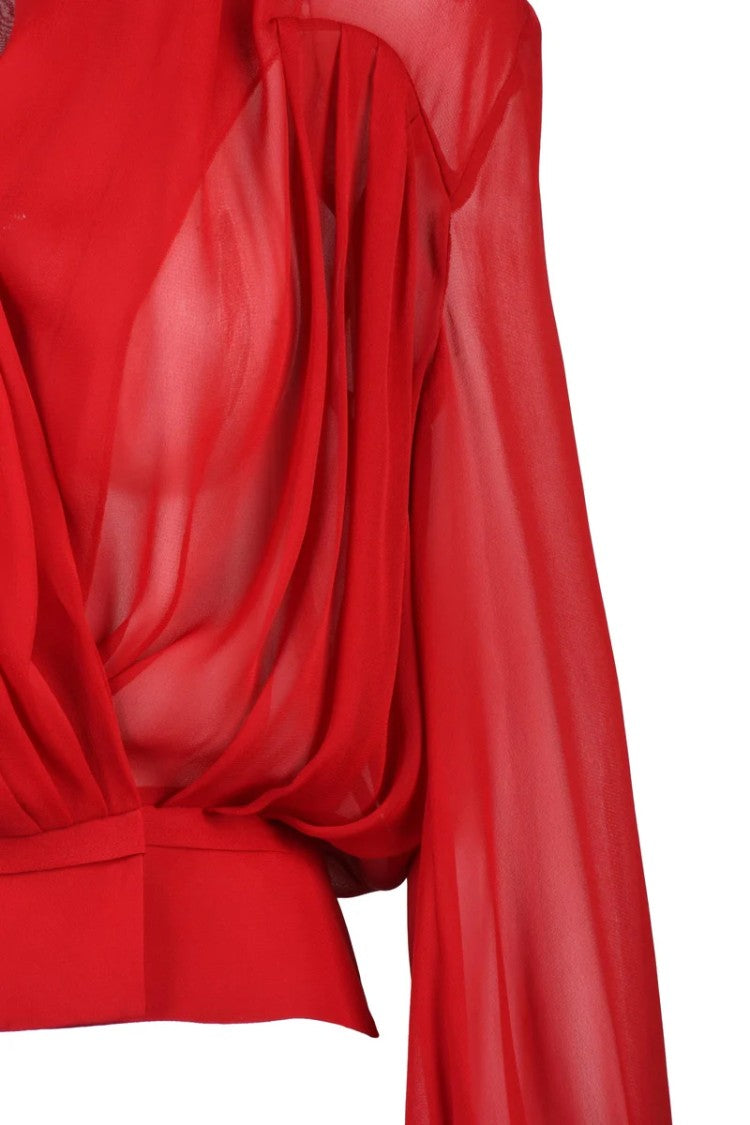 Philosophy Di Lorenzo Serafini Chiffon Blouse - Red