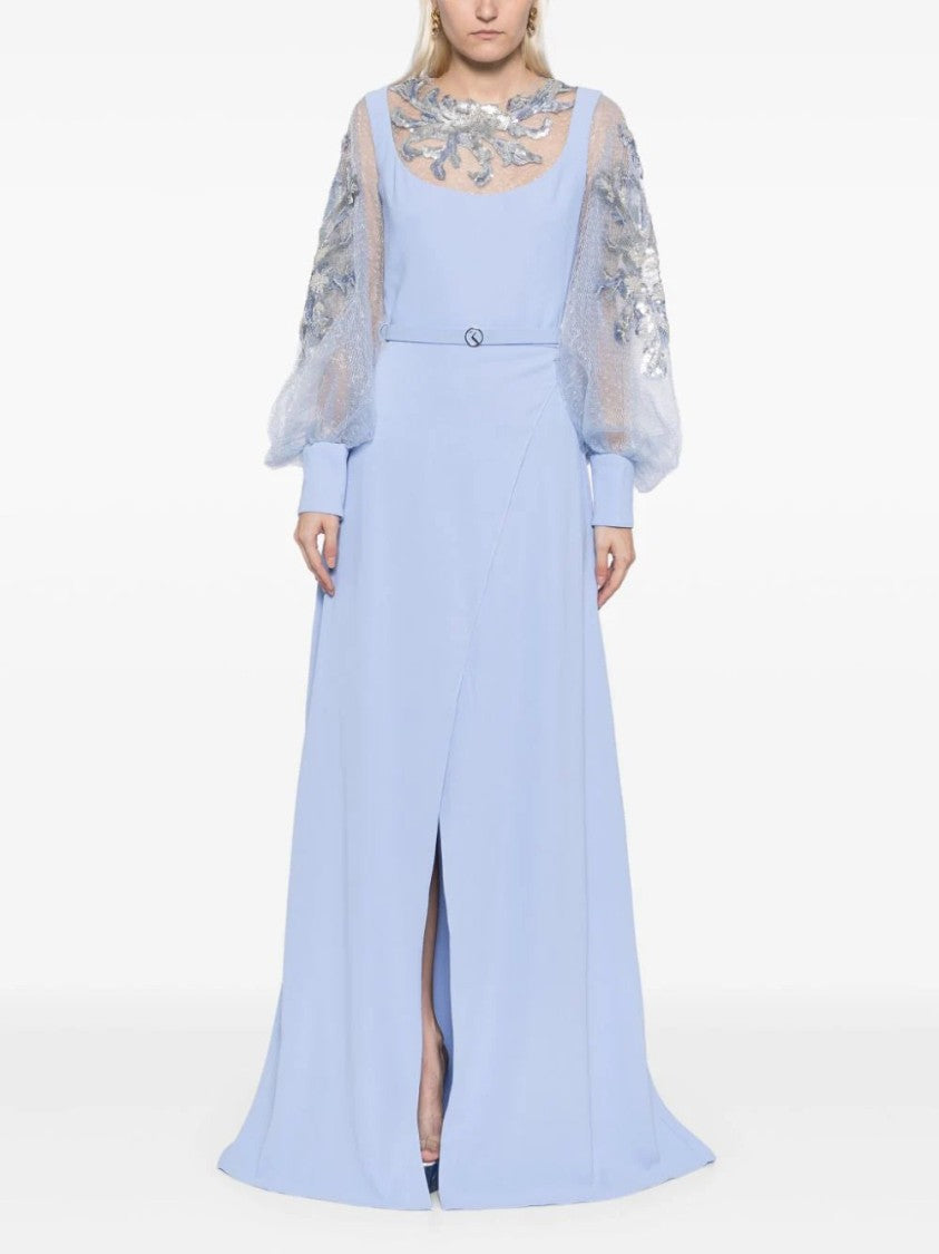 Saiid Kobeisy Crepe Dress With Envelope Skirt