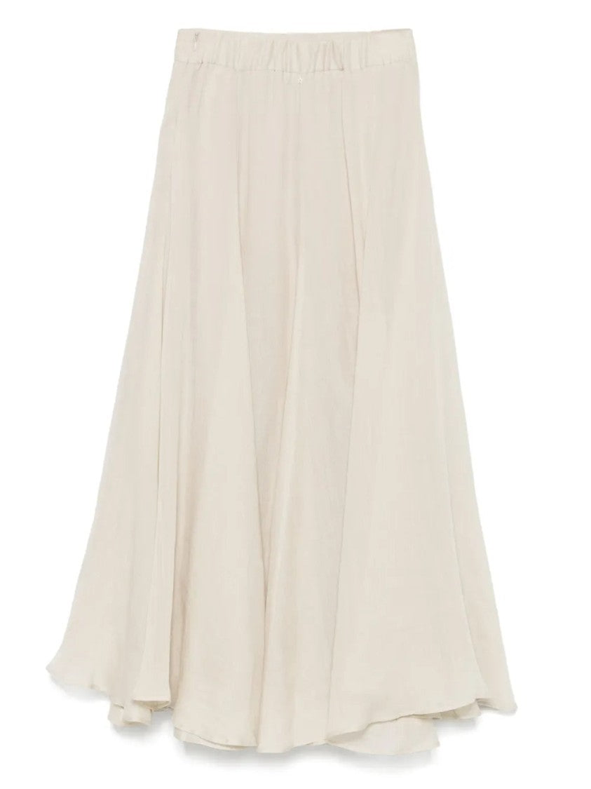 Lorena Antoniazzi Ecru Ramie Maxi Skirt