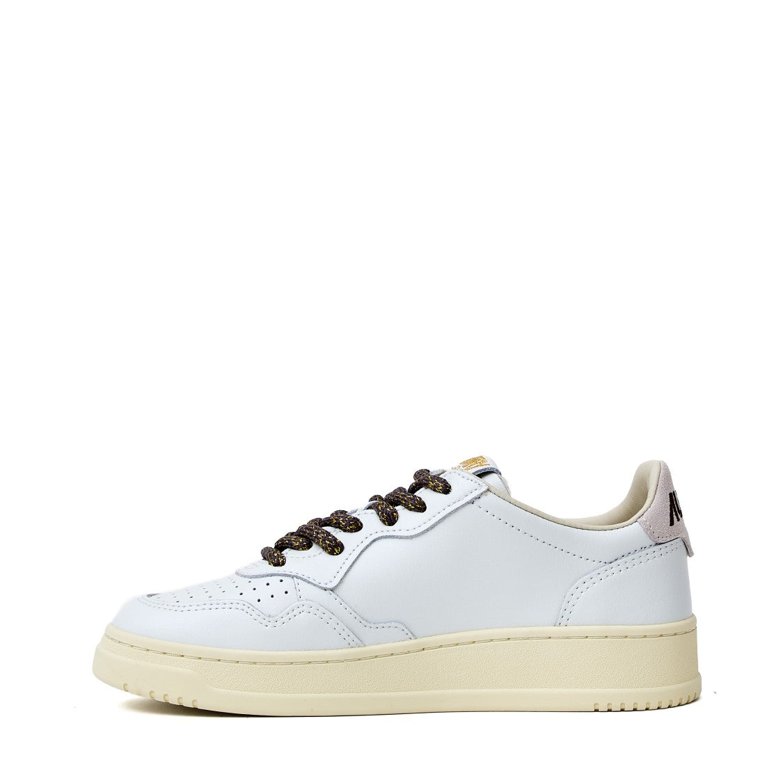 Autry White Chocolate Chip Medalist Low Leather Sneakers