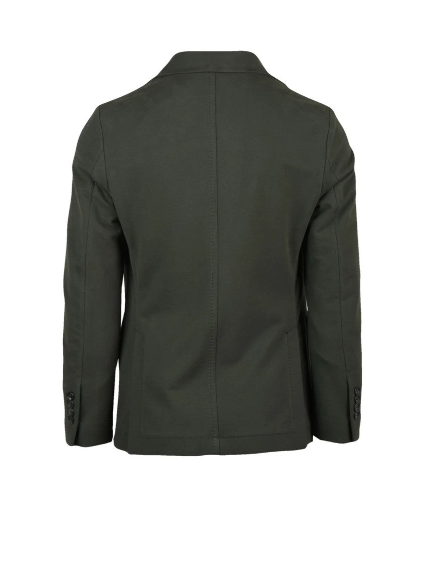 Circolo 1901 Military Green Stretch Cotton Jersey Blazer