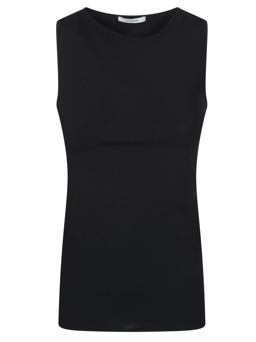 Entire Studios Fitted Sleeveless Boat Neck Top