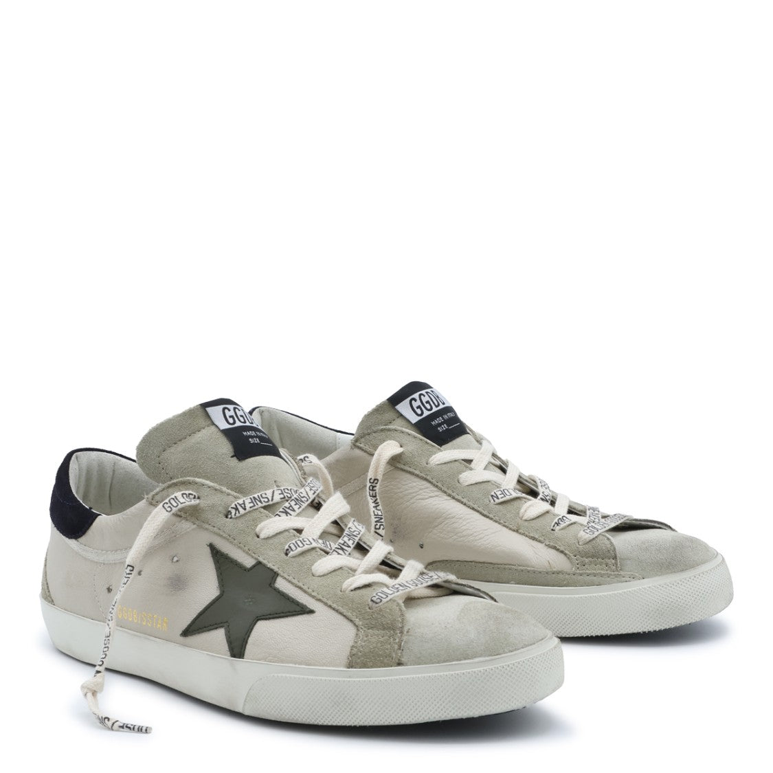 Golden Goose Beige Leather Superstar Sneakers