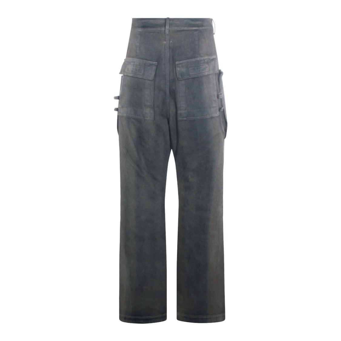 Rick Owens Dark Grey Cotton Stefan Cargo Jeans