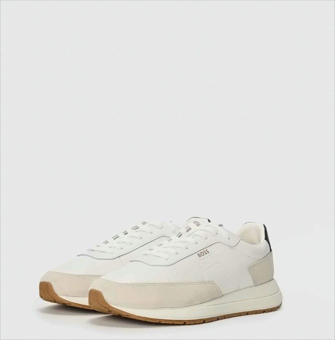Boss Low-Top Sneakers In Suede And Textured Leather