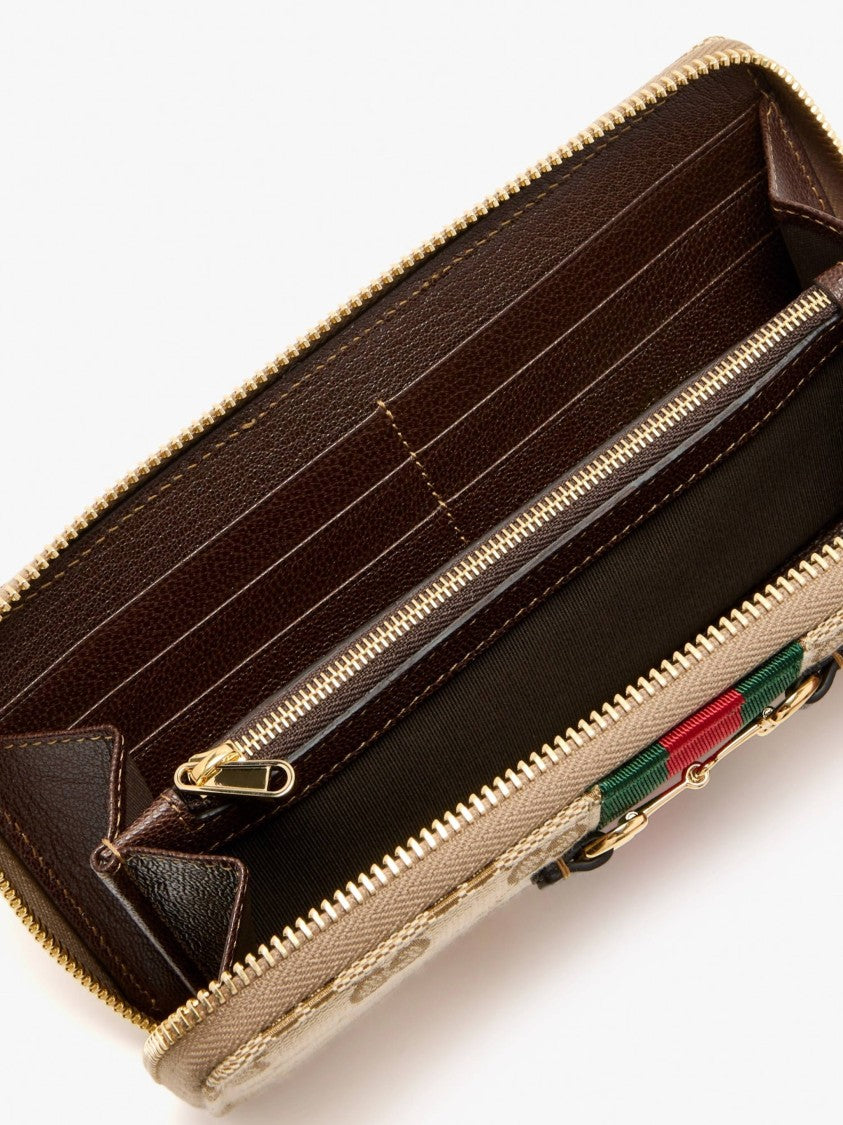 Gucci Beige Wwl Zip-Around Wallet