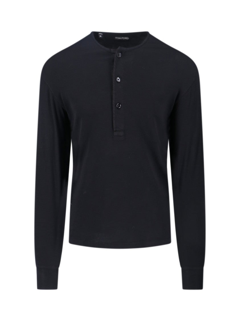 Tom Ford "Henley" T-Shirt – Black