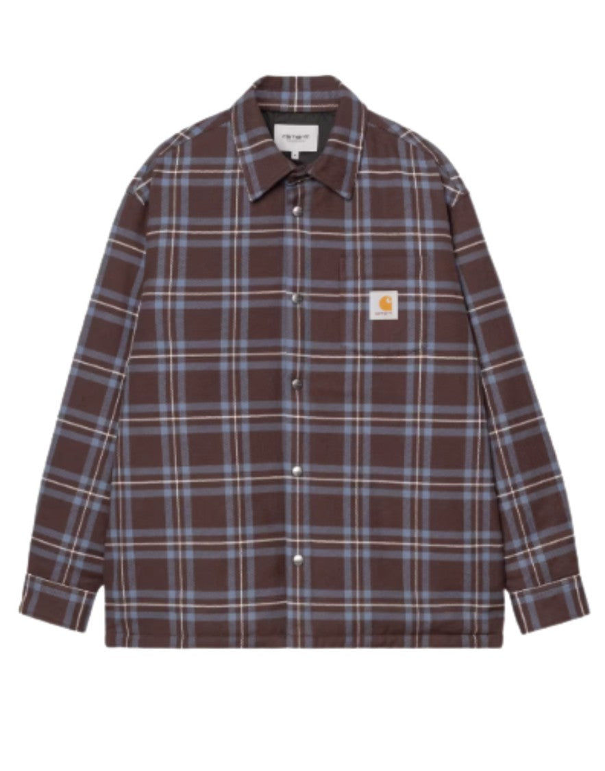 Carhartt Wip Palisander Baird Checked Cotton Padded Shirt Jacket