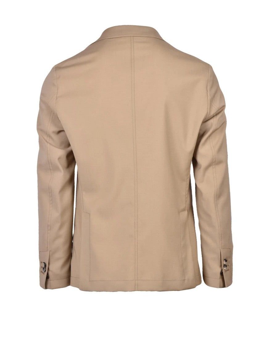 Paoloni Virgin Wool Jacket - Beige