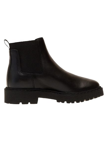Hogan Route Bottom Ankle Boot In Black Leather