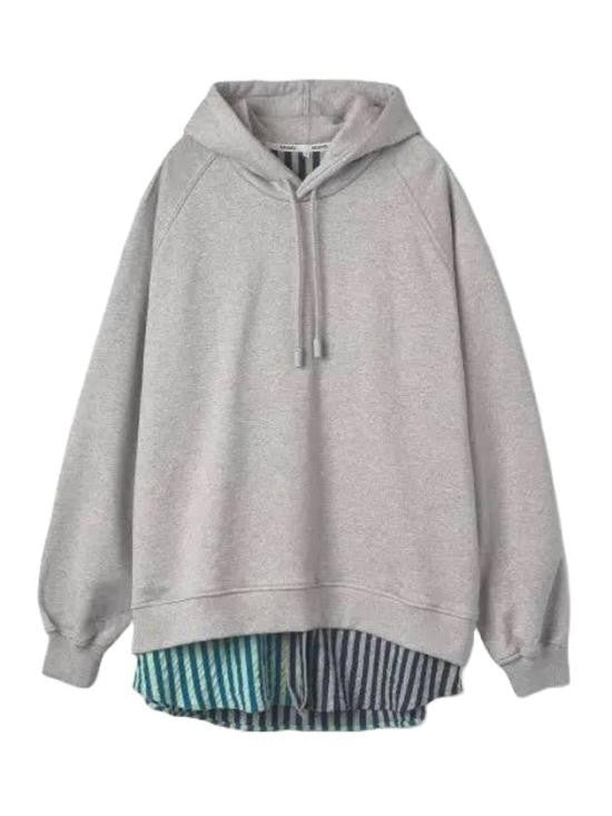 Sunnei Relaxed-Fit Hoodie With Layered Hem Detail