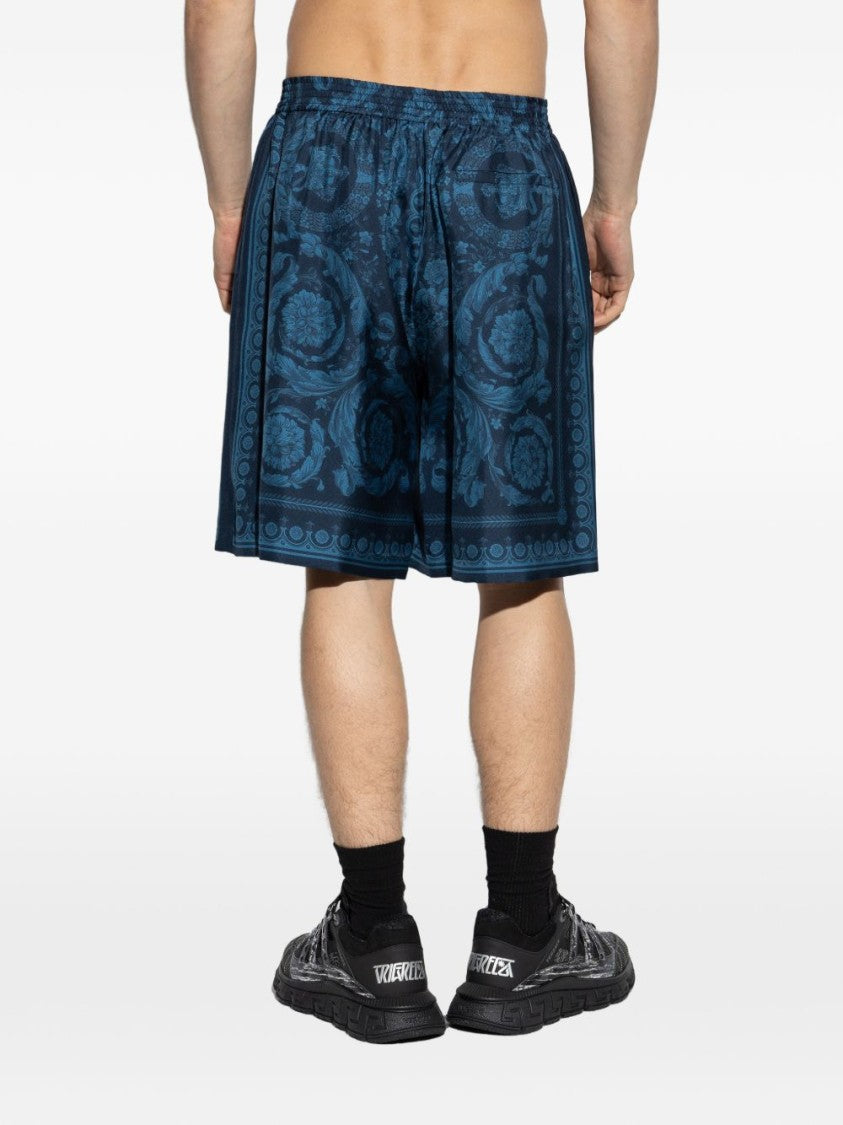 Versace Relaxed Baroque Patterned Silk-Nylon Shorts