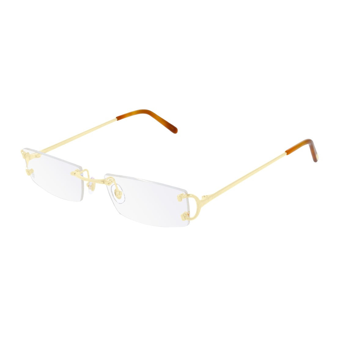 Cartier Rimless Gold-Tone Metal Eyeglasses With Minimalistic Design