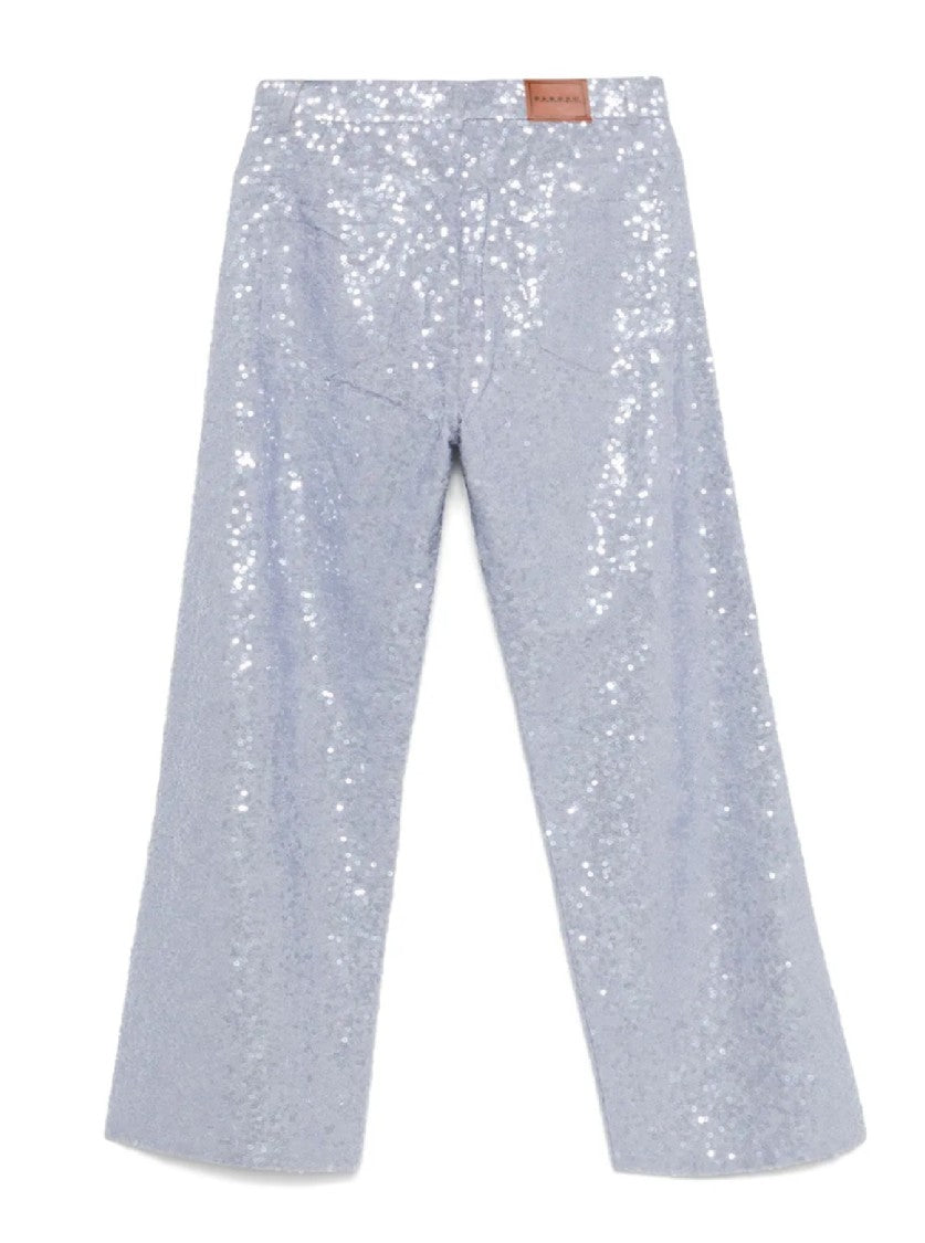 P.A.R.O.S.H. Wide-Leg Jeans With Sequined Accents