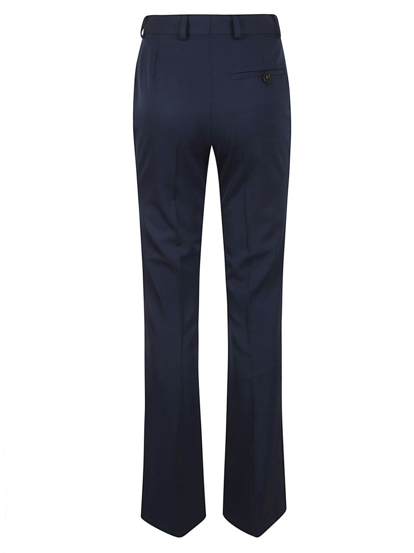Stella Mccartney Tailored Straight-Leg Trousers In Deep Ink Blue Wool
