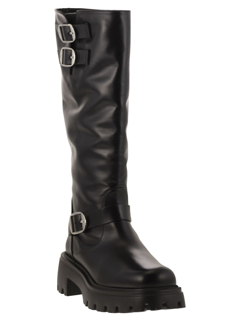 Stuart Weitzman Emerson Moto - Leather Boot