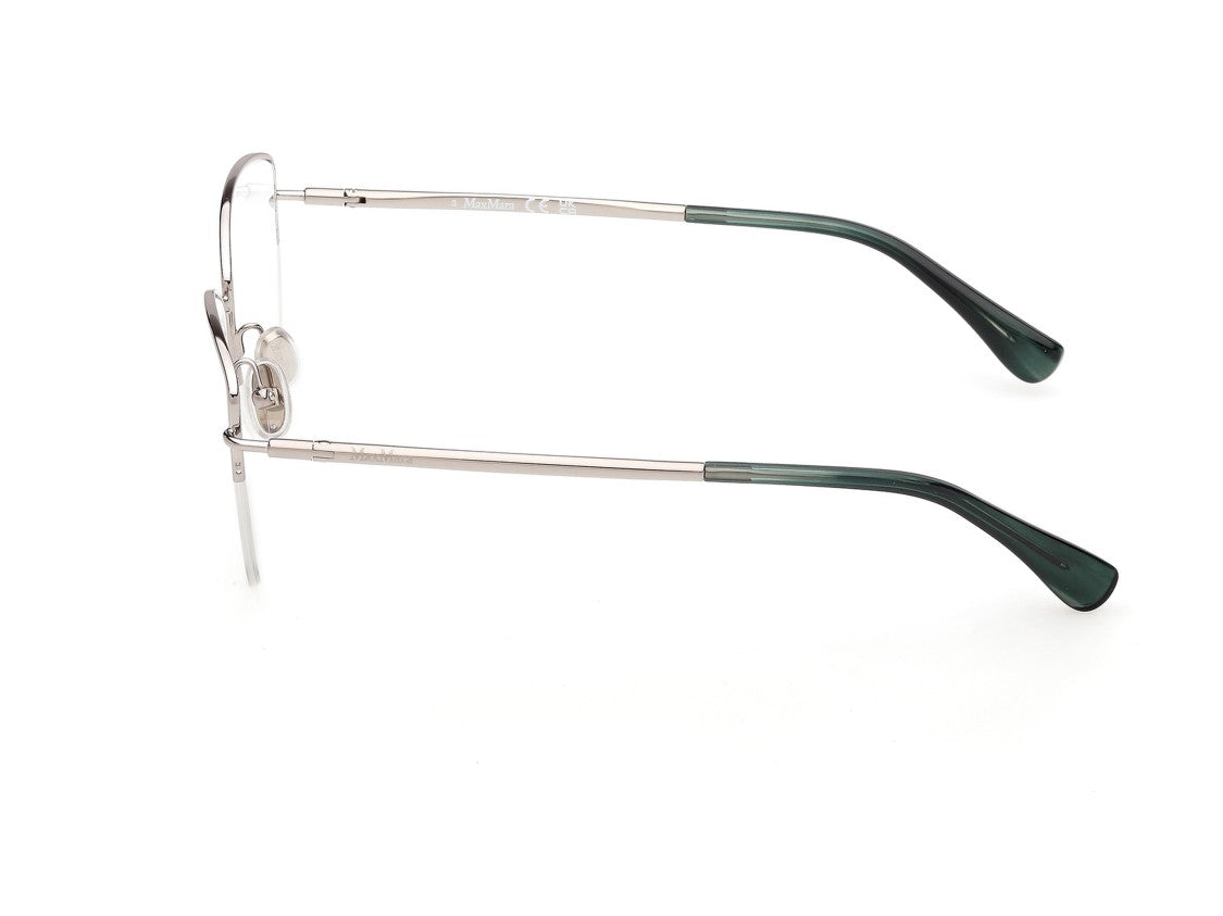 Max Mara Dark Green Mm5234 Geometric Metal Eyeglasses
