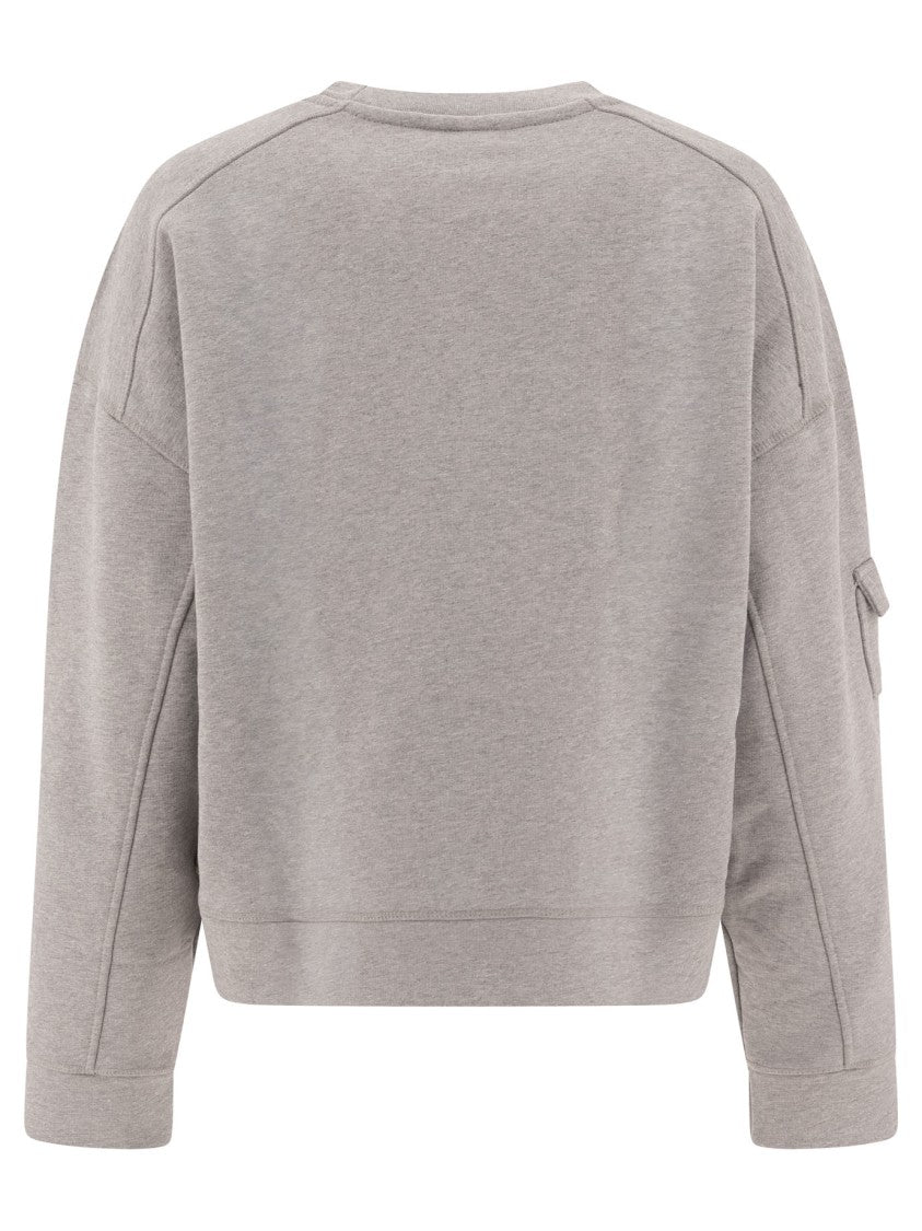 Ganni Sweatshirt With Unique Asymmetrical Pockets