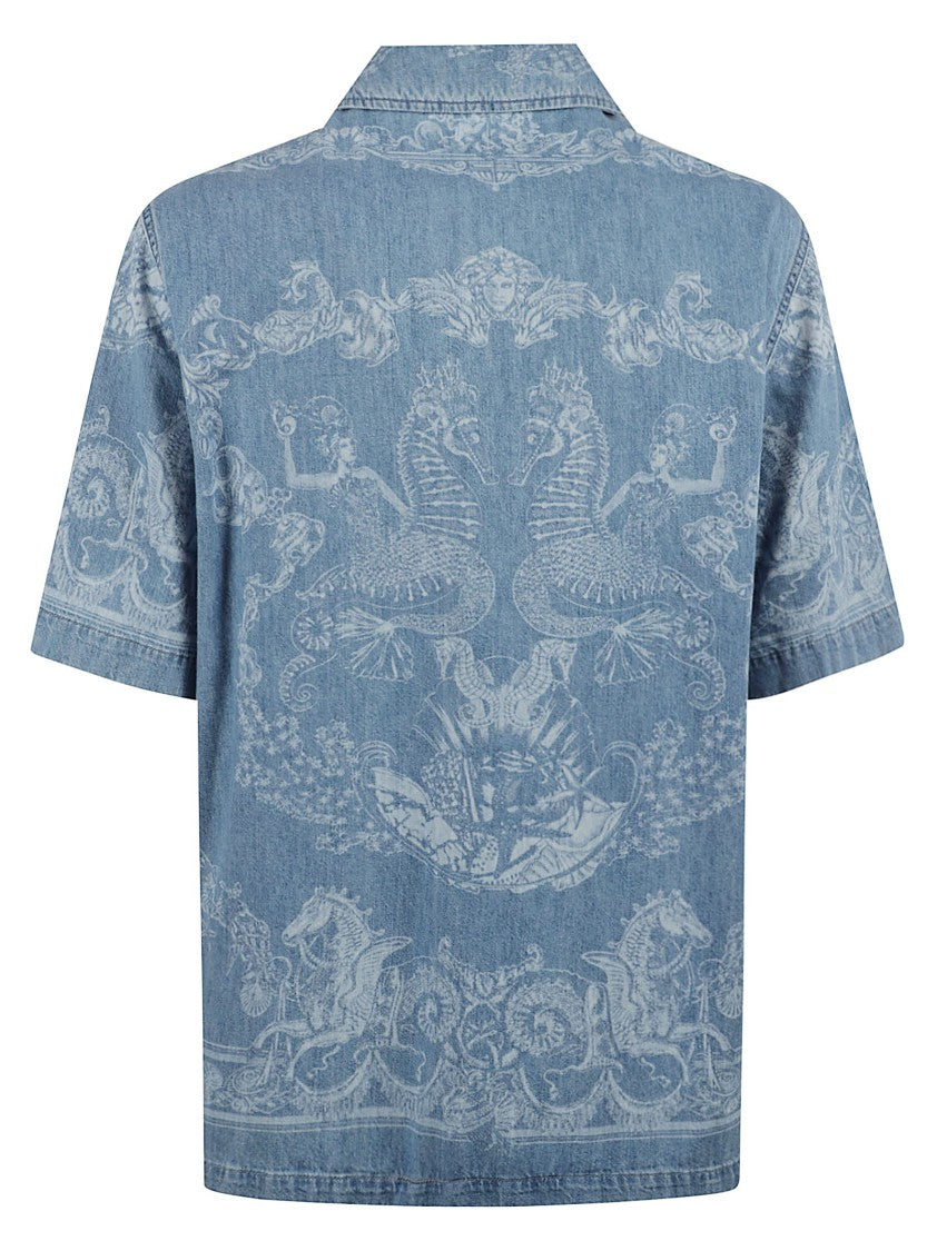 Versace Light Blue Denim Shirt