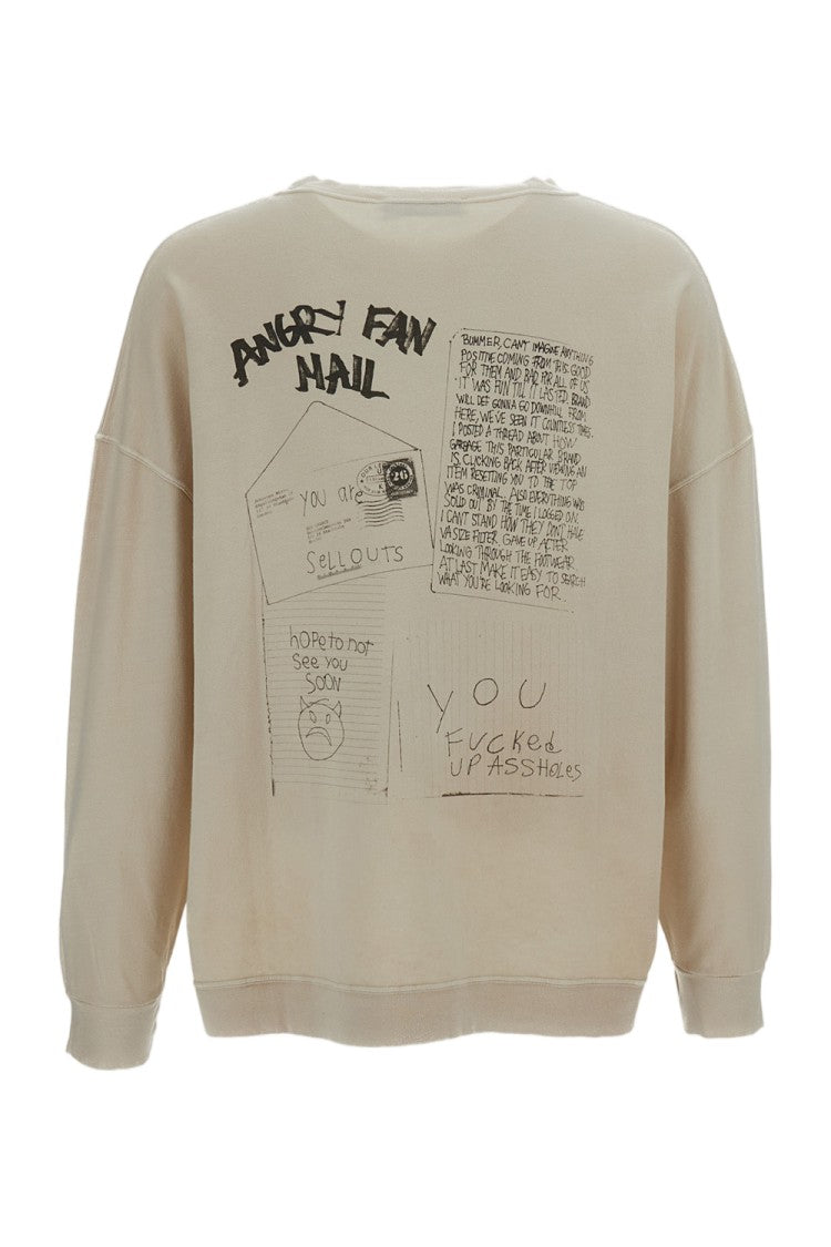 Our Legacy Lightweight Cotton-Linen Blend Oversized Sweatshirt With Graphic Print