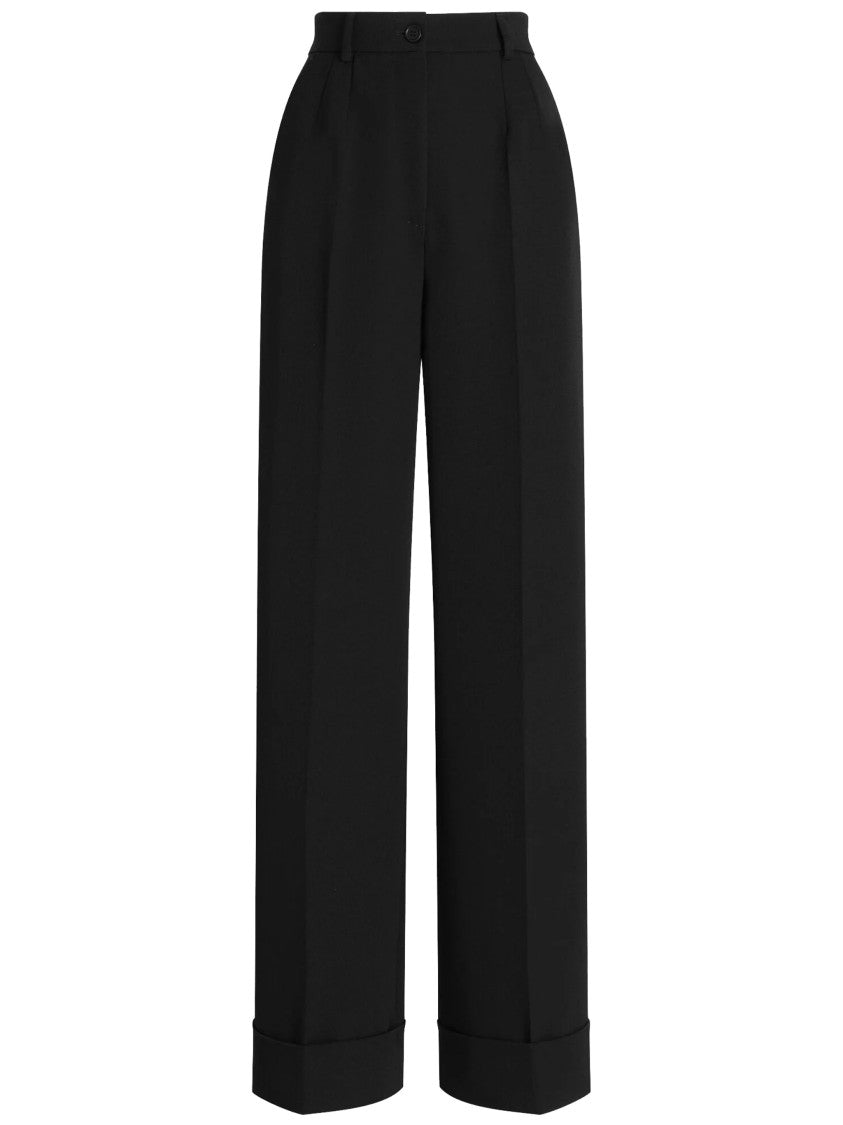 Dolce & Gabbana Wide-Leg High Waist Tailored Wool Trousers