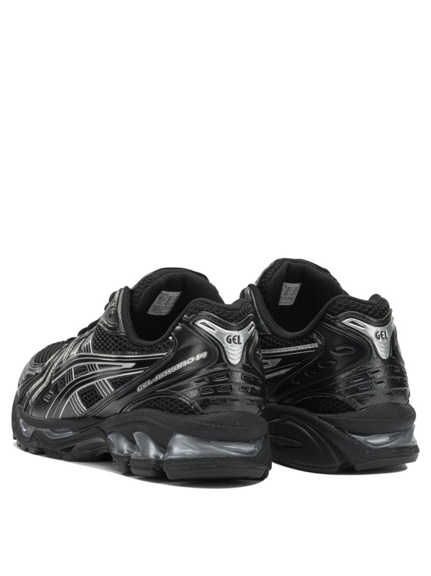 Asics Black Layered Leather And Mesh Sneakers