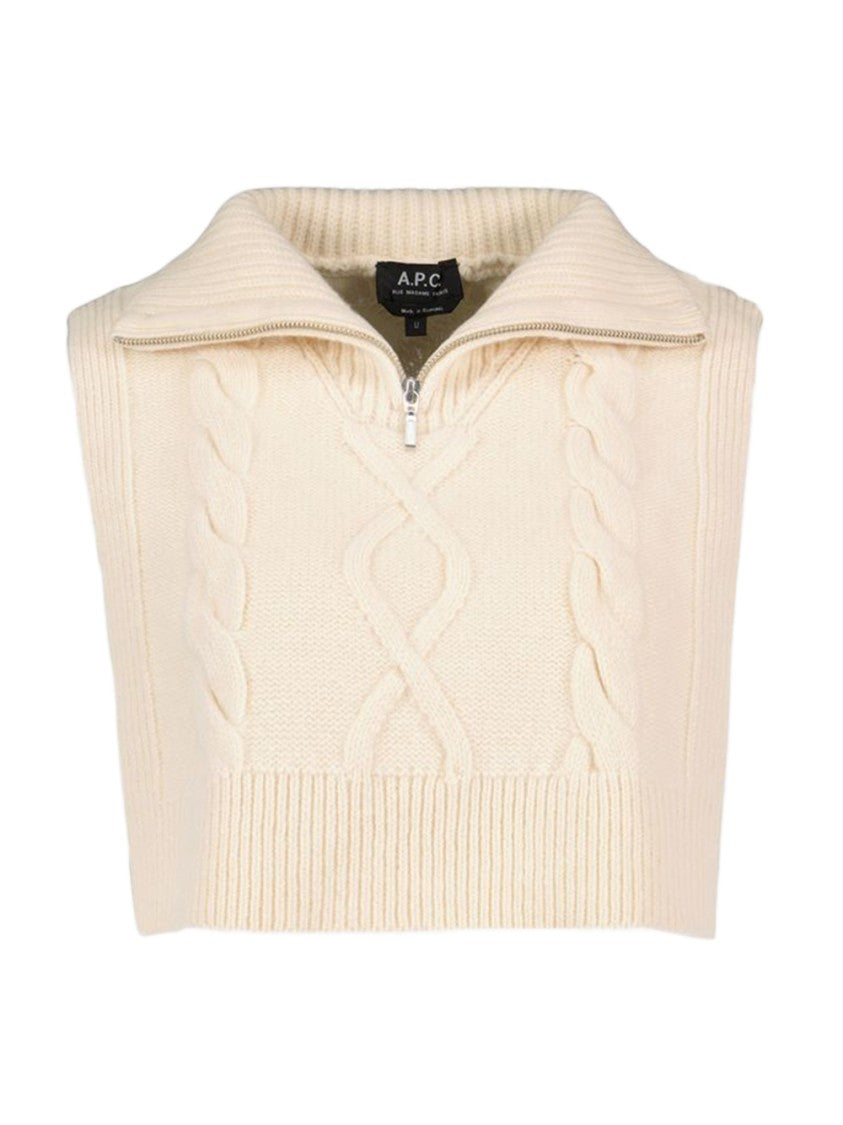 A.P.C. Snood Lola Scarf - Wool - Beige