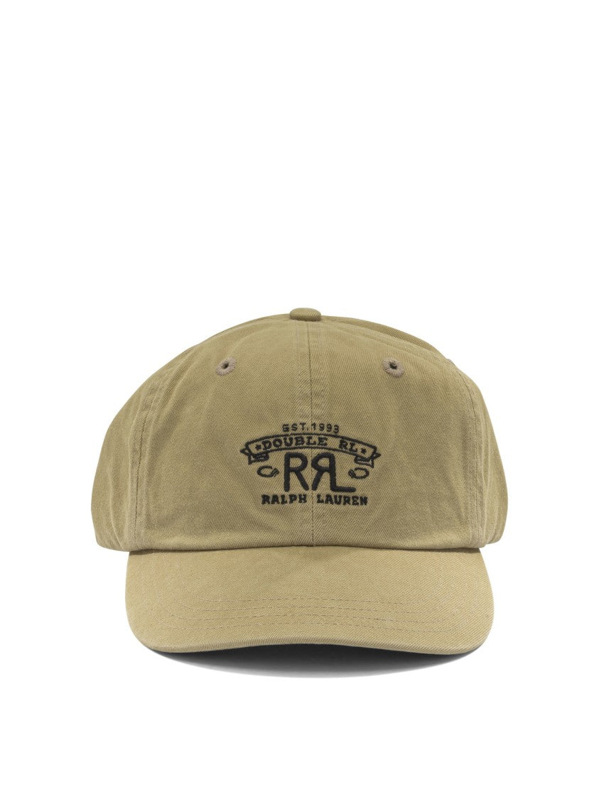 Rrl By Ralph Lauren Beige Six-Panel Baseball Cap With Metal Buckle Closure