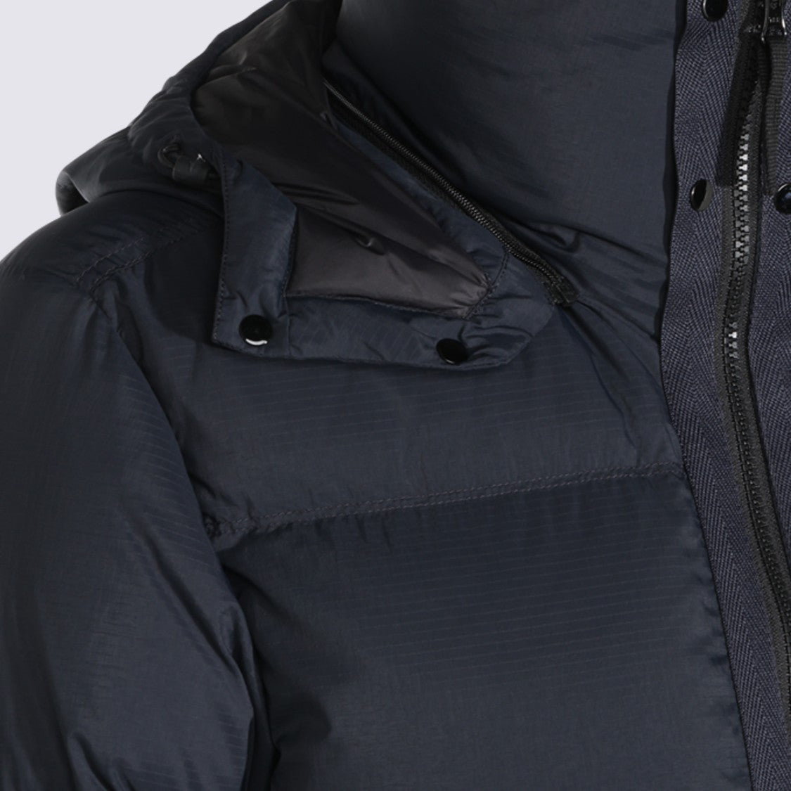 Stone Island Padded Jacket With Detachable Hood And Branded Patch