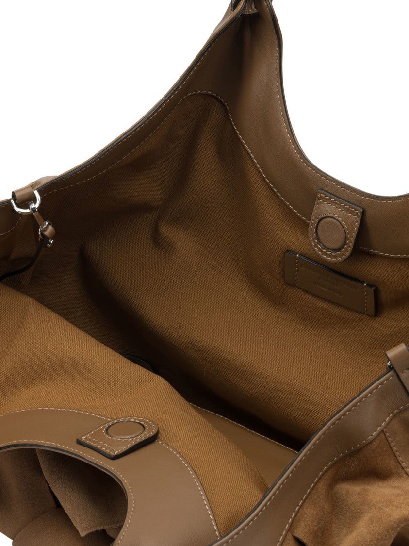 Gianni Chiarini Patchwork Suede And Leather Shoulder Bag