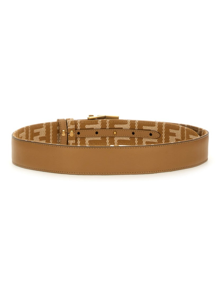Fendi Brown Leather Belt