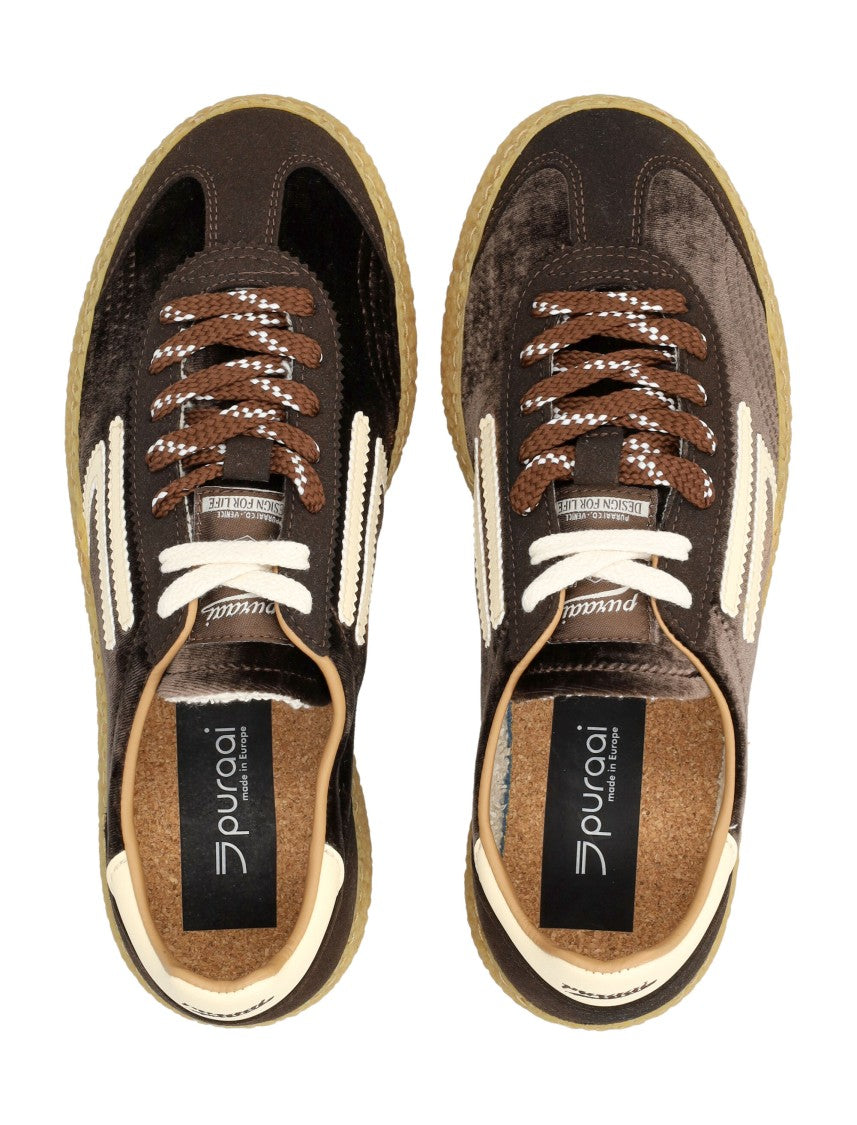 Puraai Xs Velvet Suede-Effect Sneakers
