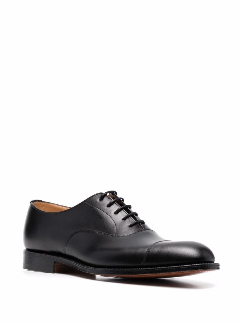 Church's Black Polished Leather Cap-Toe Consul Oxfords