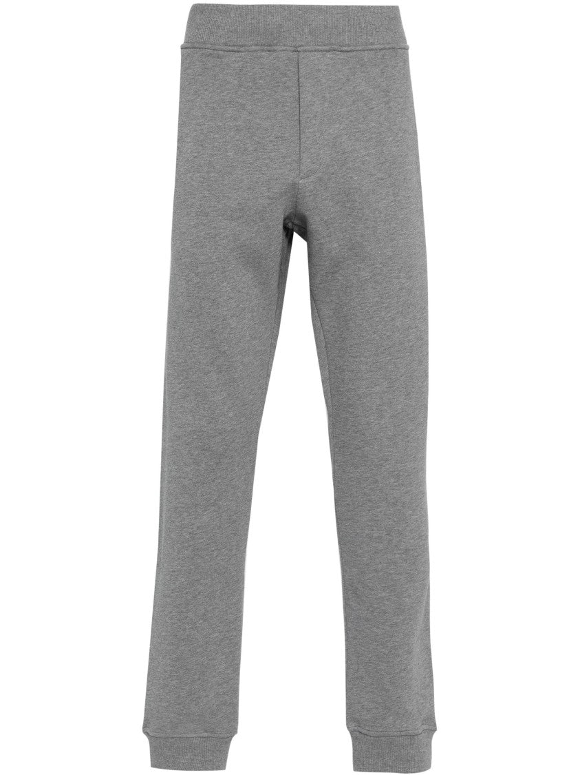 Just Cavalli Fitted Grey Jogger Trousers With Ribbed Cuffs