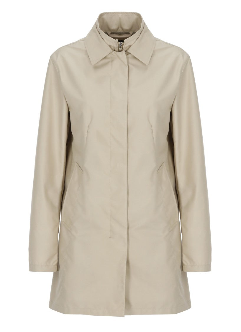 Fay Beige Waterproof Buttoned Jacket