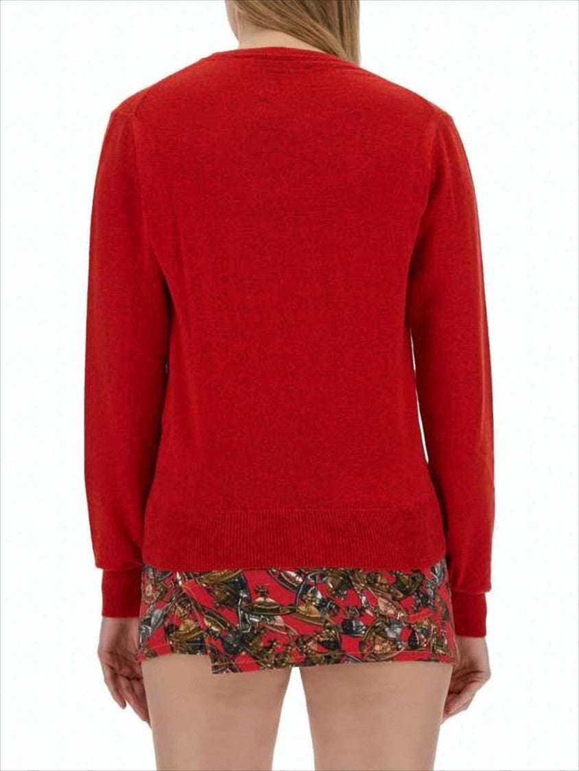 Vivienne Westwood Red Wool And Cashmere Blend Sweater