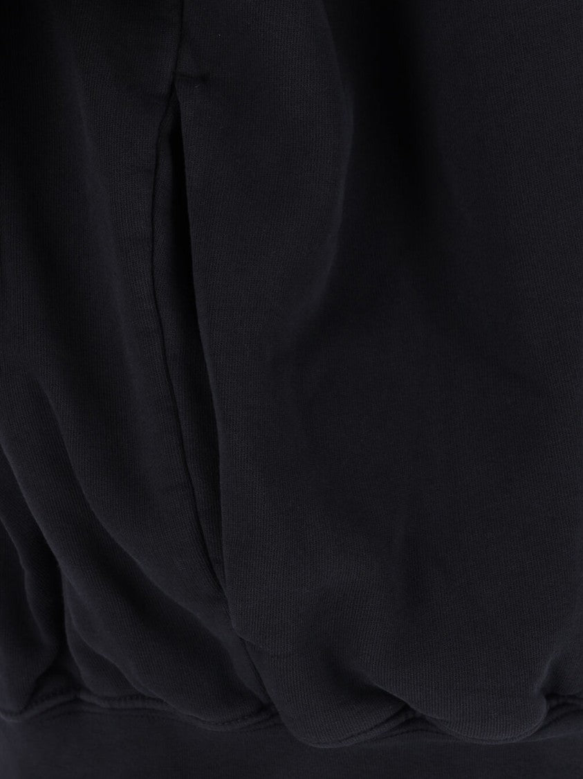 Fear Of God Essentials Black Relaxed Arched Logo Graphic Hoodie